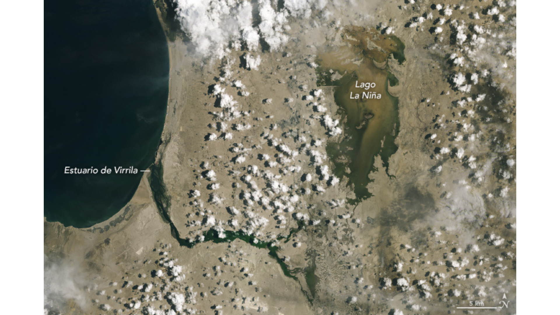 Imágenes satelitales del 12 de marzo del 2023 (Foto: NASA Earth Observatory)