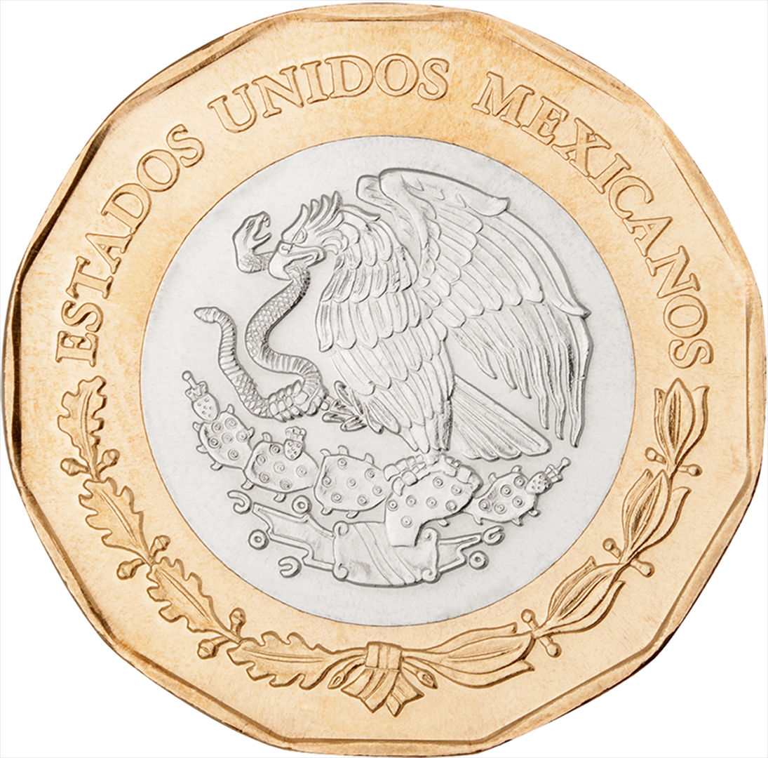 Foto representativa de moneda de 20 pesos (Fotos: Banxico)