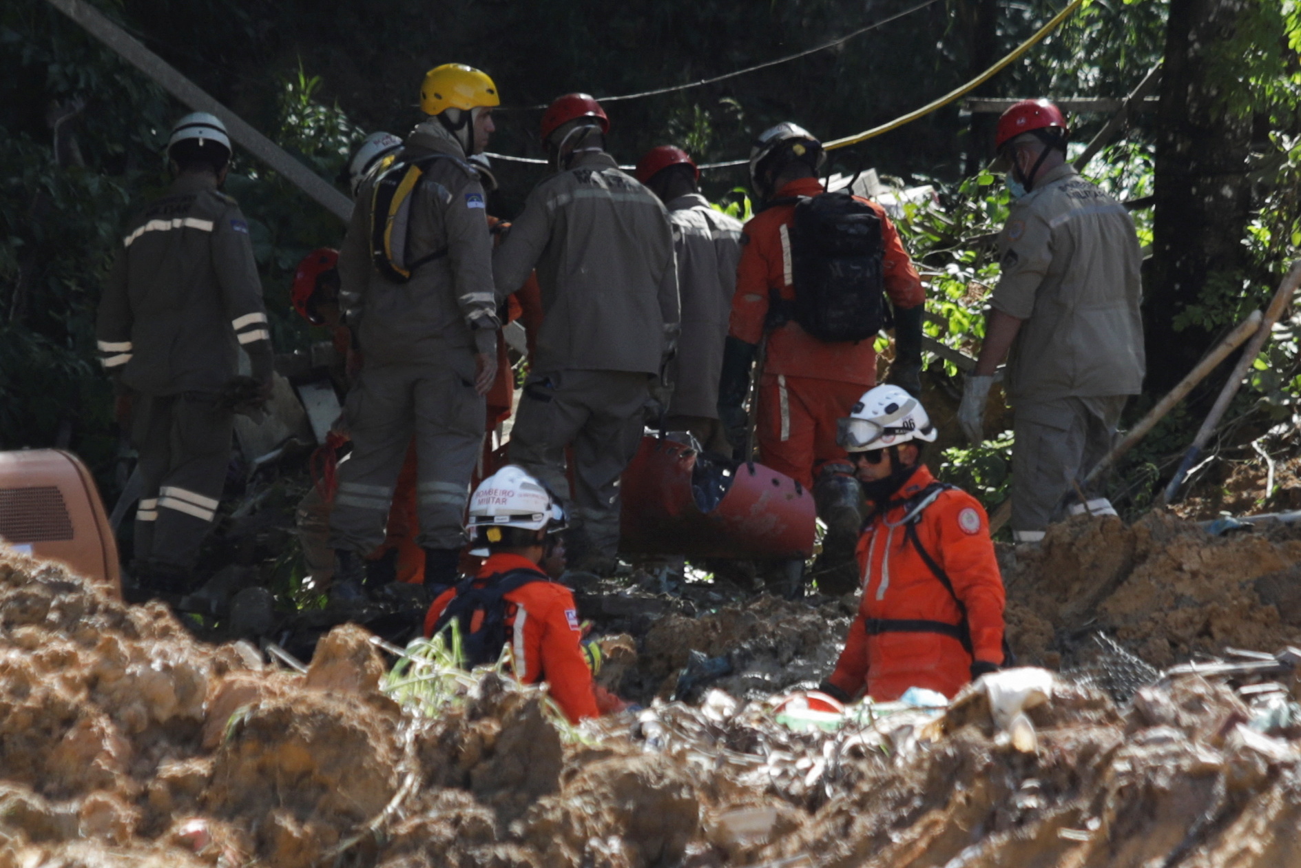 Landslides provoked by rains in Recife