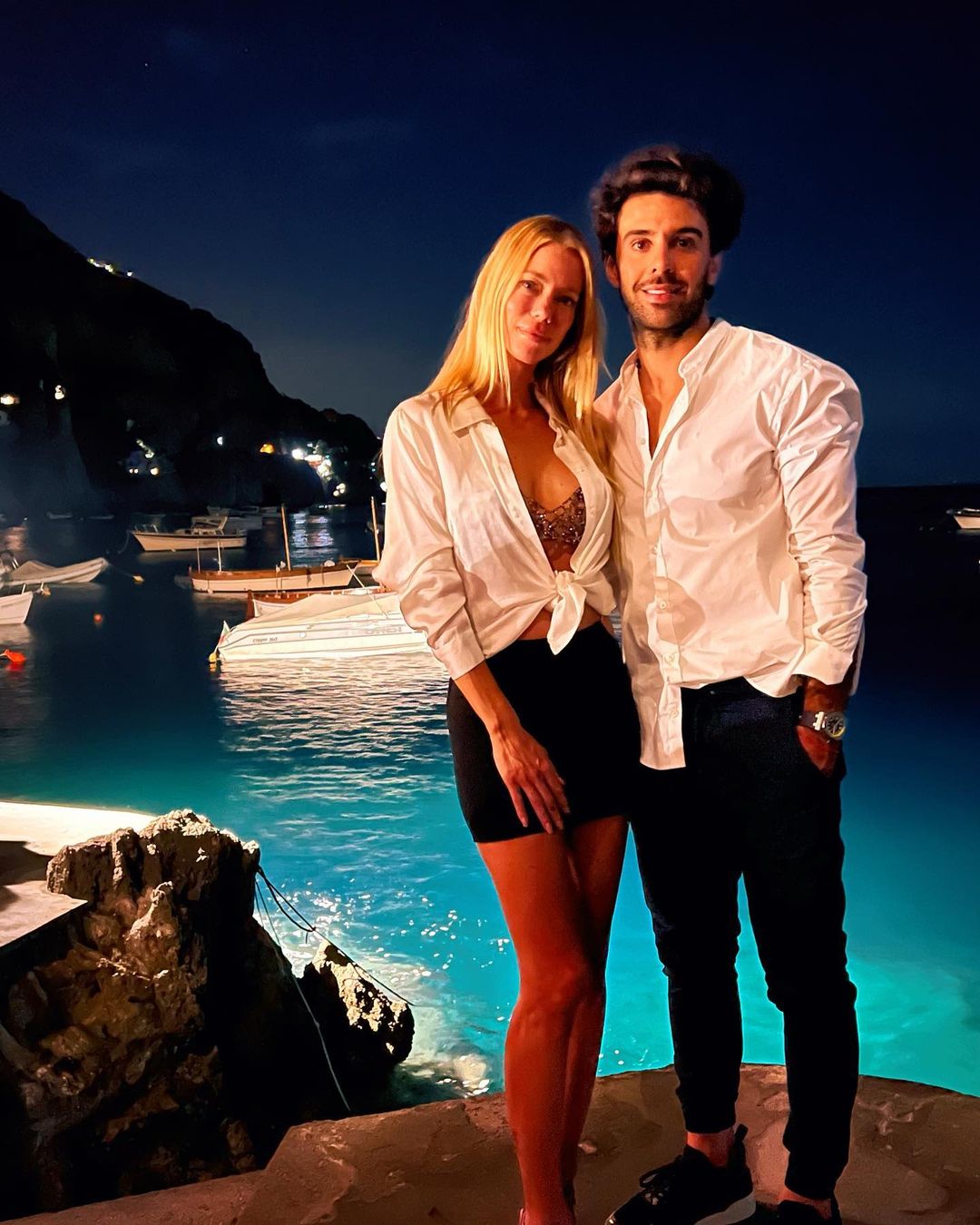 Nicole Neumann y Manu Urcera durante su viaje a Europa