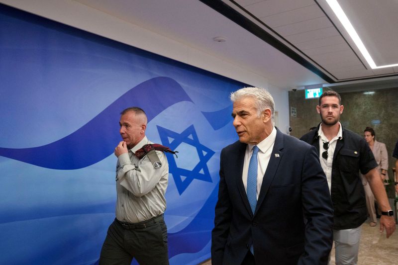 El primer ministro israelí en funciones, Yair Lapid