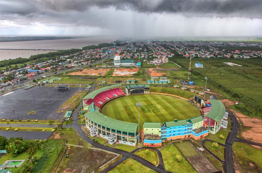 The Guyana National Stadium was built by the Indian corporation Shapoorji Pallonji with contributions from the Indian government.