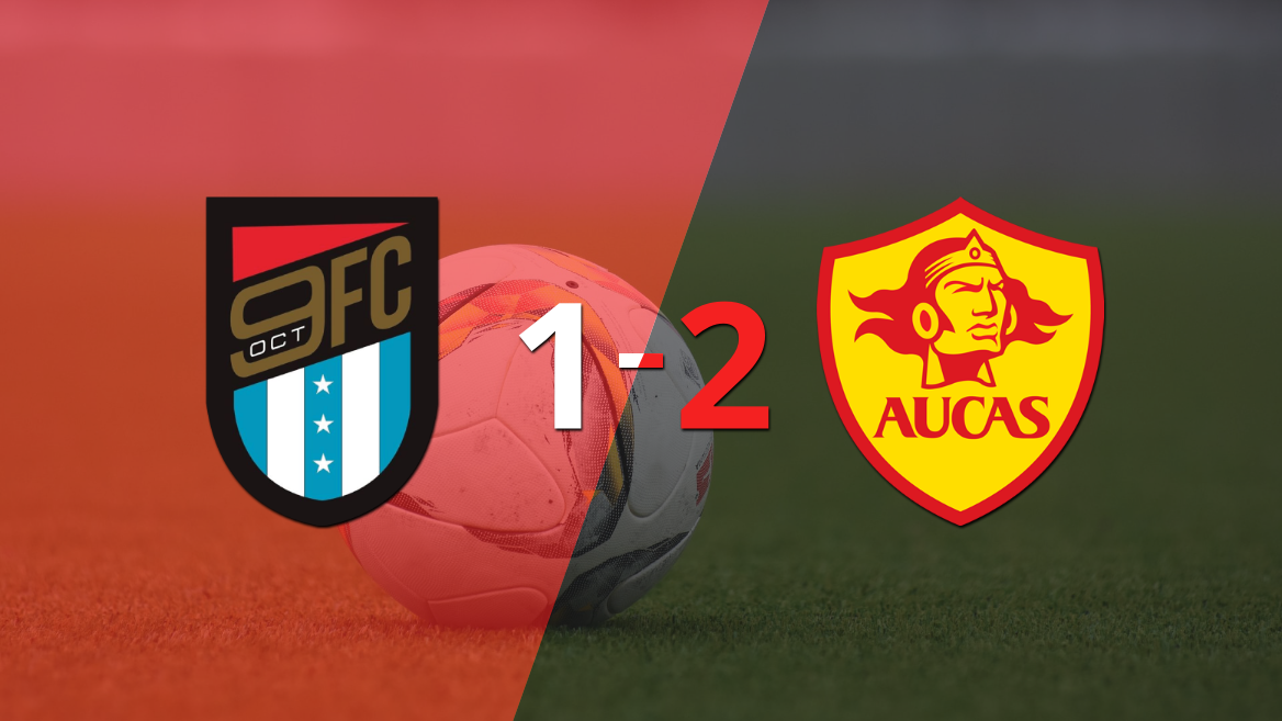 Aucas ganó por 2-1 en su visita a 9 de octubre