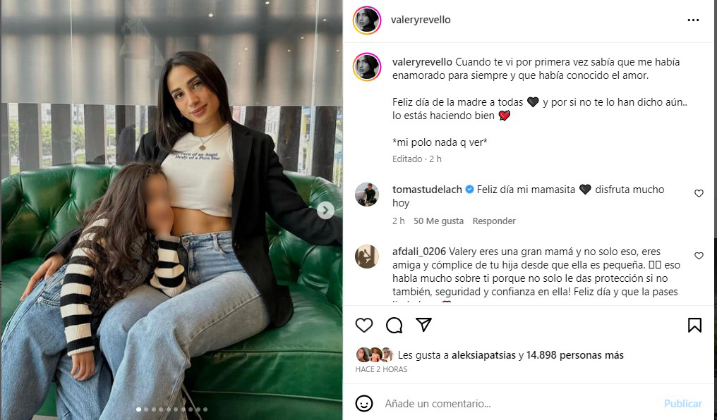 Valery Revello envía mensaje por el día de la madre. (Instagram)