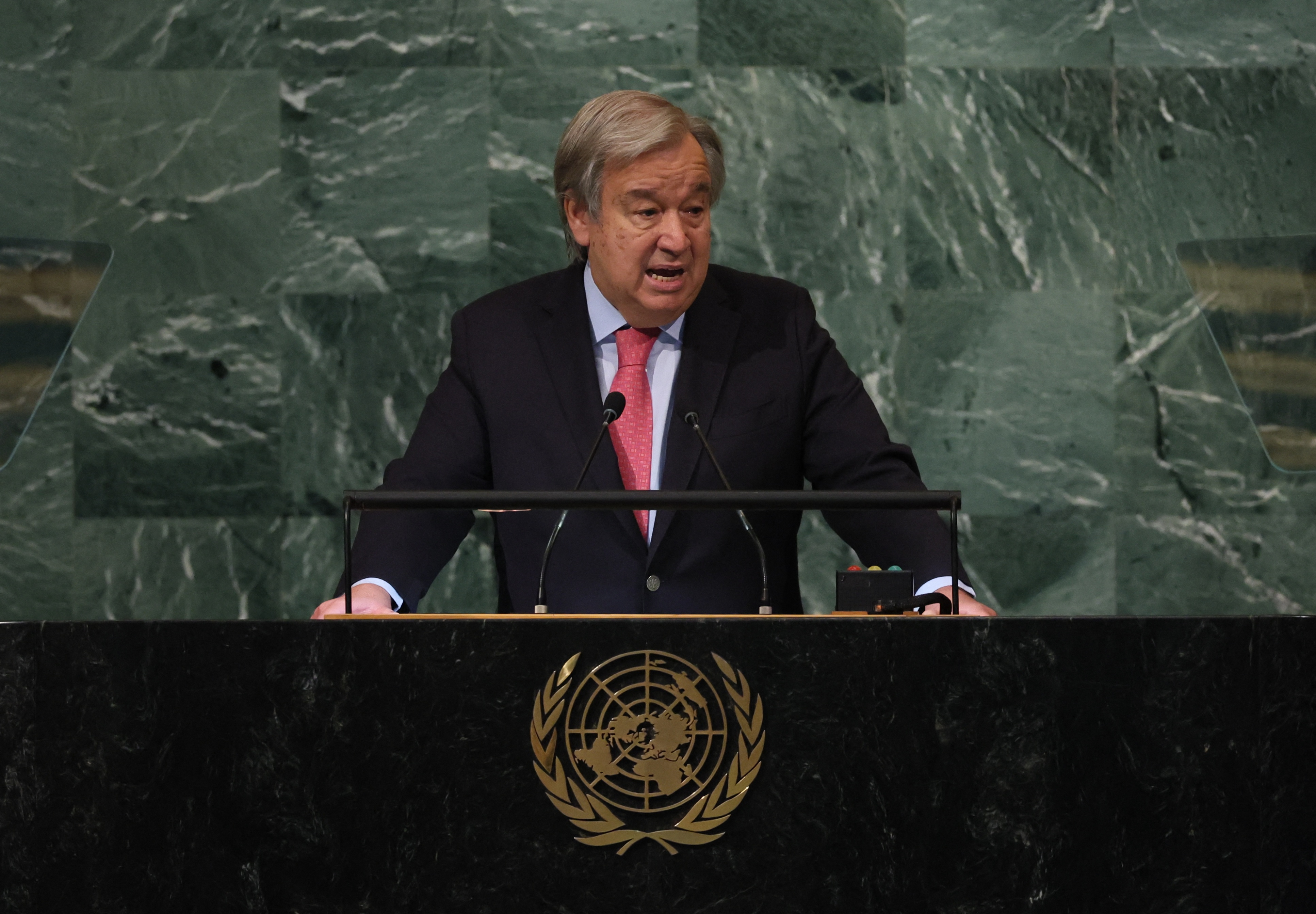 El secretario general de la ONU, Antonio Guterres, inaugura la Asamblea General de las Naciones Unidas en Nueva York
