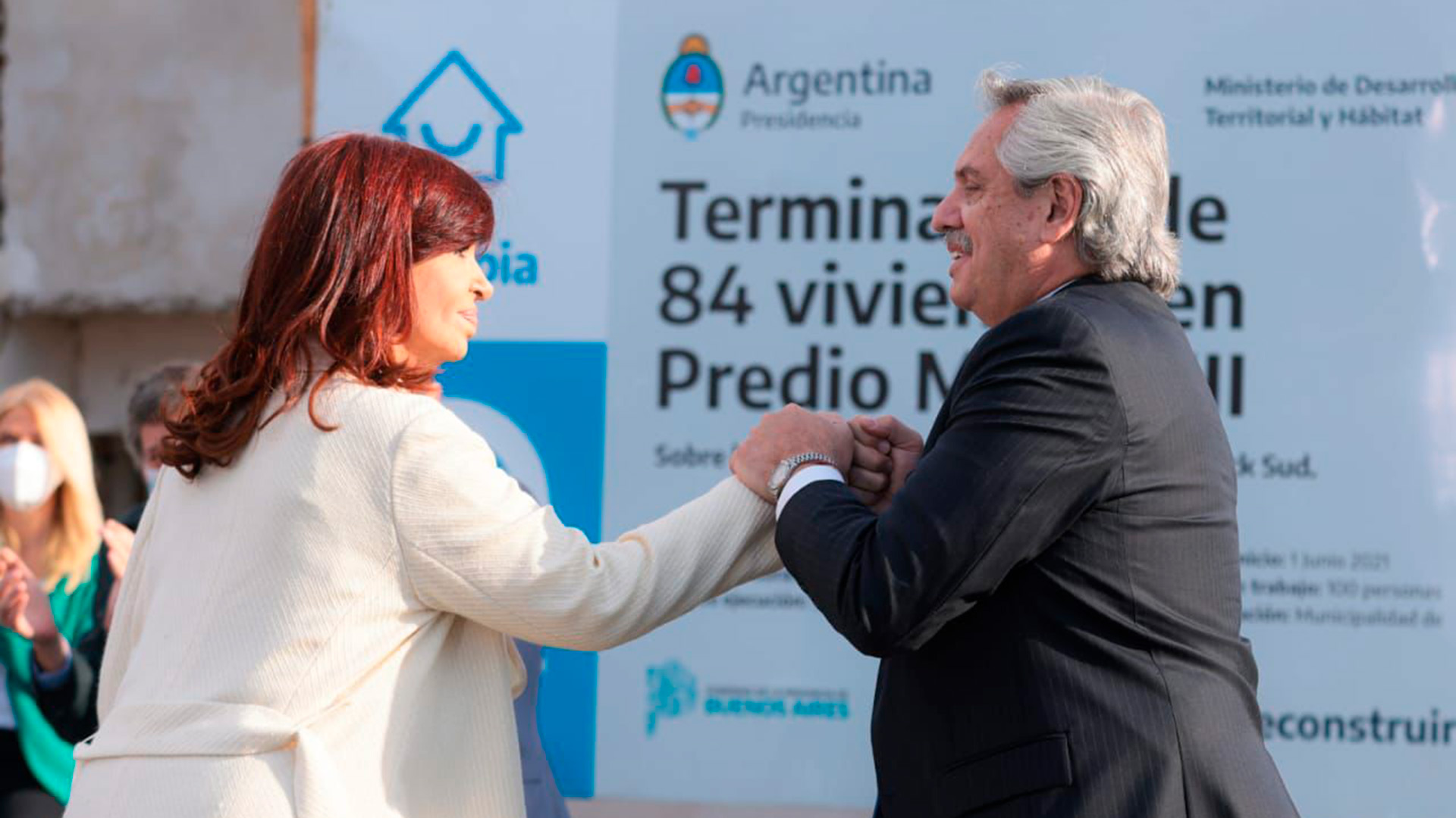 Cristina Kirchner y Alberto Fernández en Avellaneda