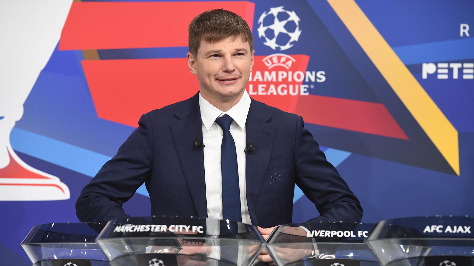 El ex futbolista ruso Arshavin fue protagonista en el sorteo de Champions (Gettyimages)