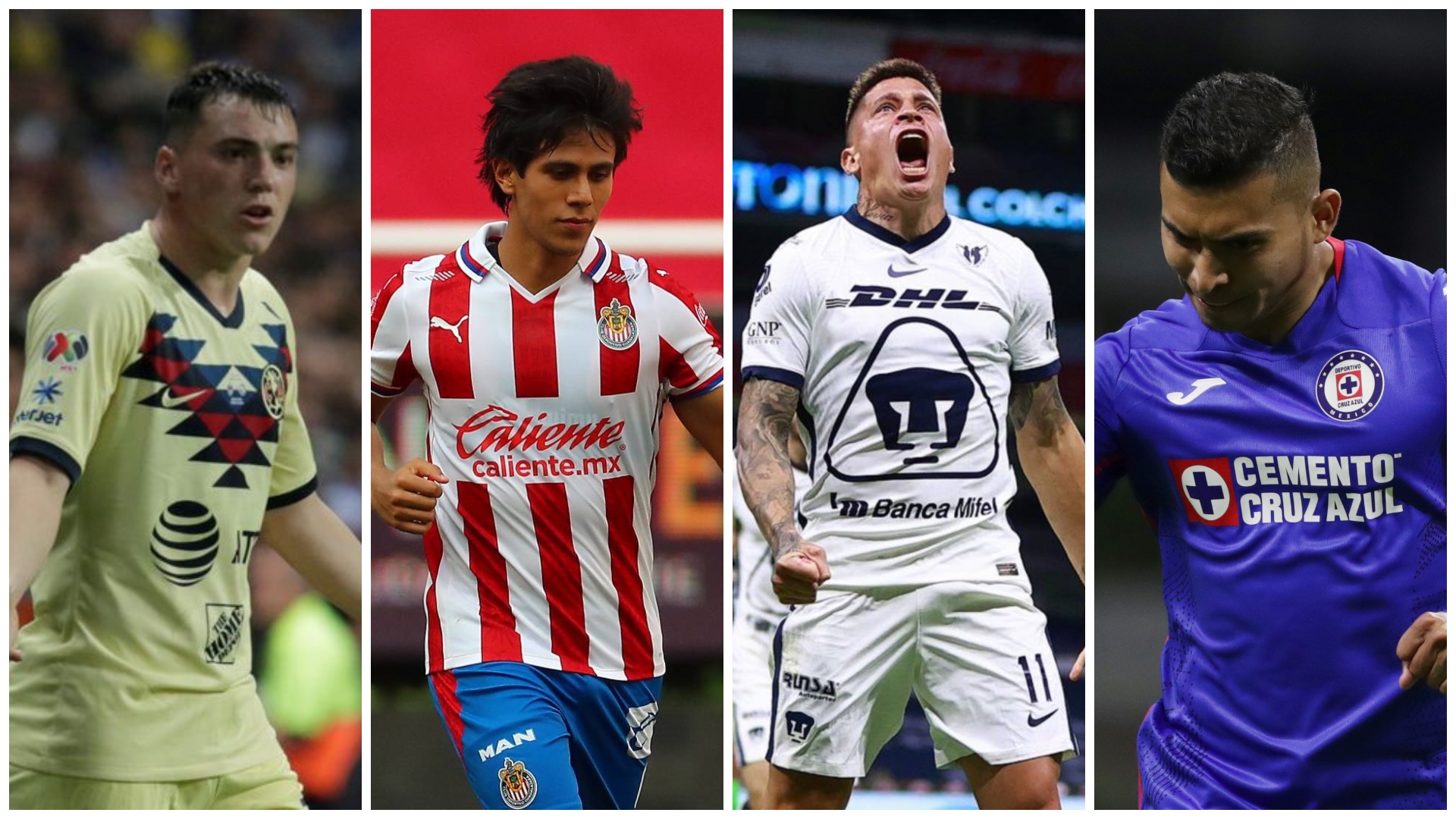 América, Cruz Azul y Pumas parten como favoritos en sus respectivas series (Collage: Reuters/ Twitter @Chivas/ Cuartoscuro)