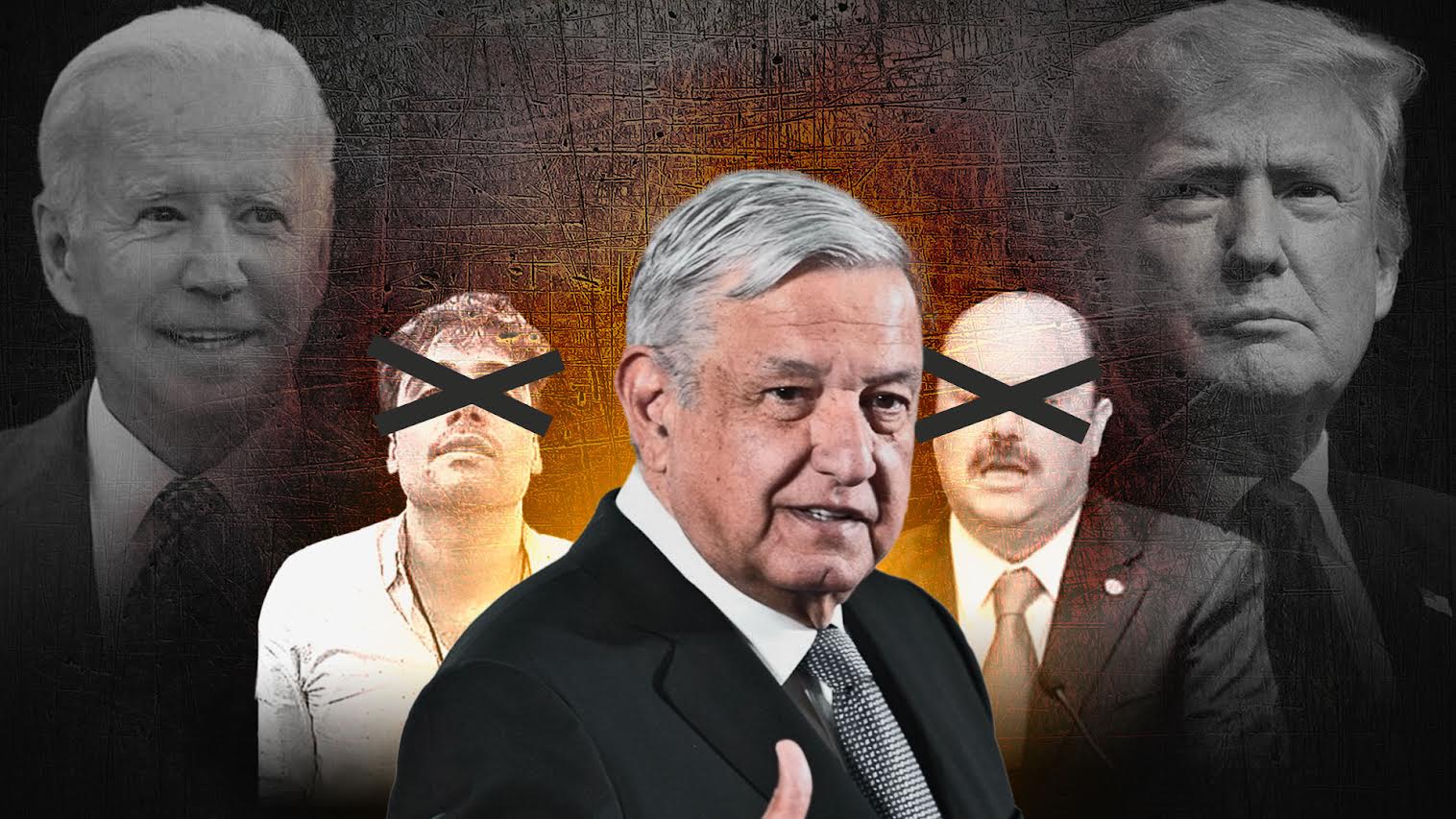The presidential visits between Mexico and the United States are framed by the arrests of Ovidio Guzmán and César Duarte (Illustration: Infobae México)