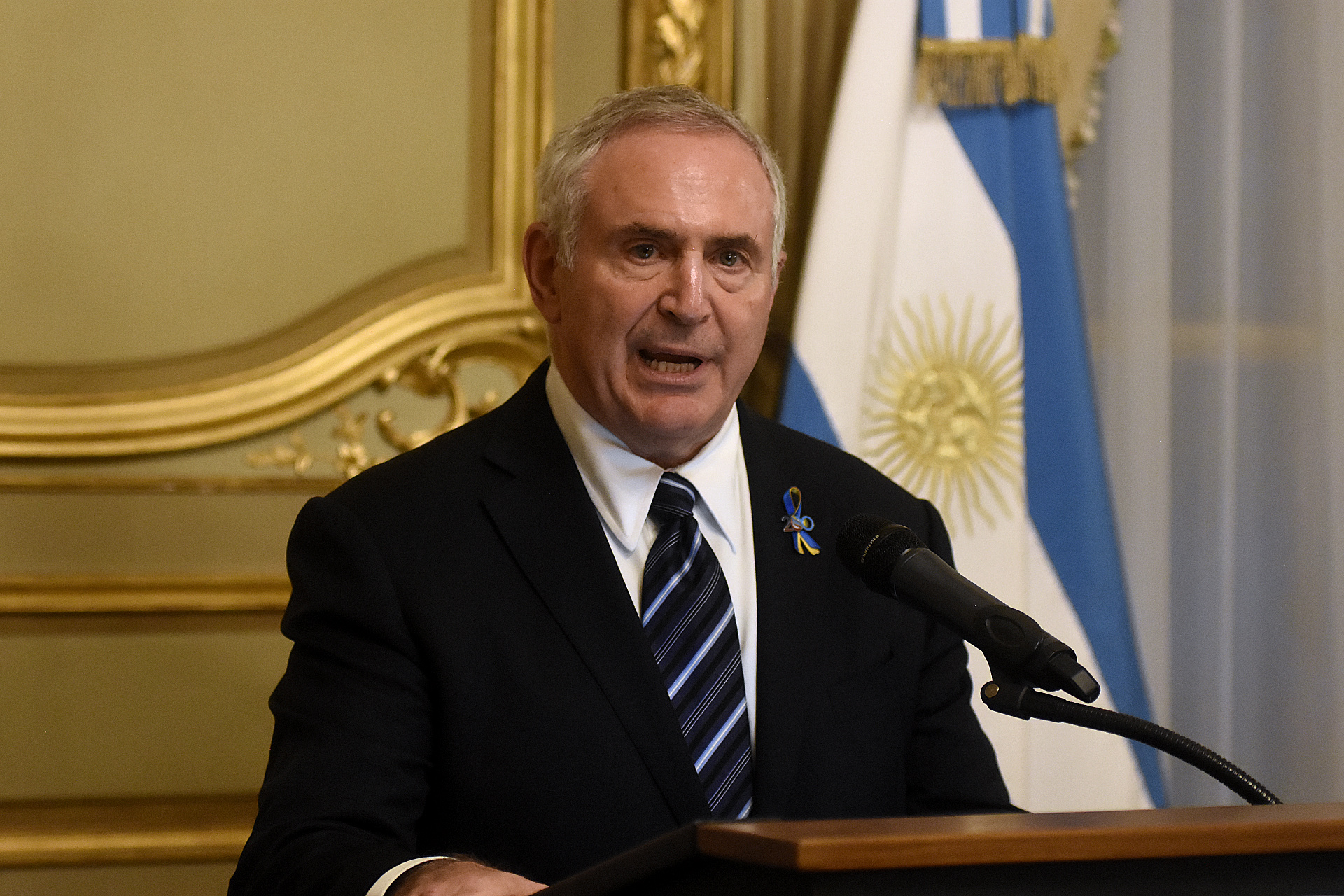 The United States Ambassador to Argentina, Marc Stanley, during his speech at the reception. 