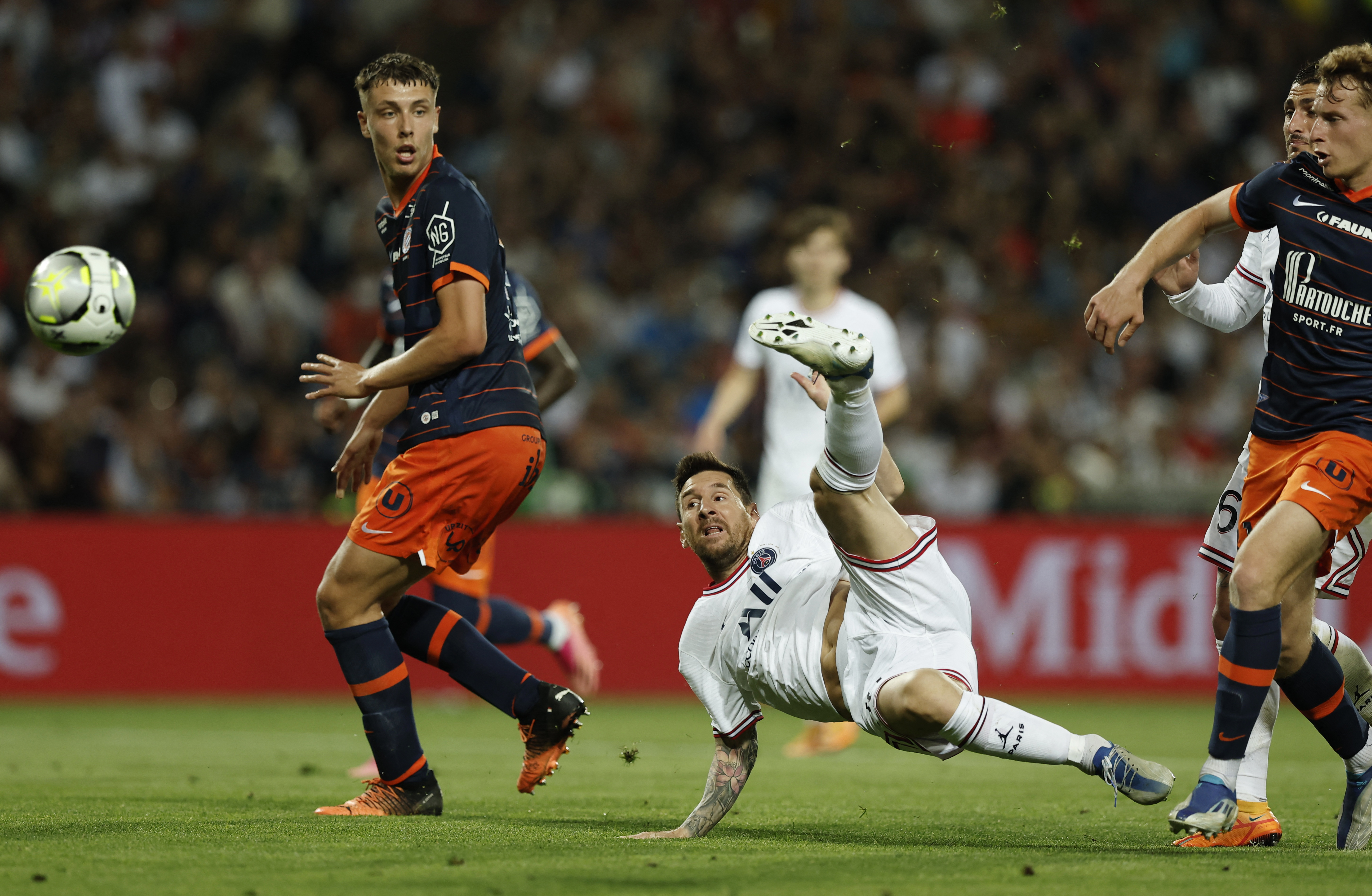 Lionel Messi, one of PSG's winning cards against Montpellier (REUTERS/Benoit Tessier)