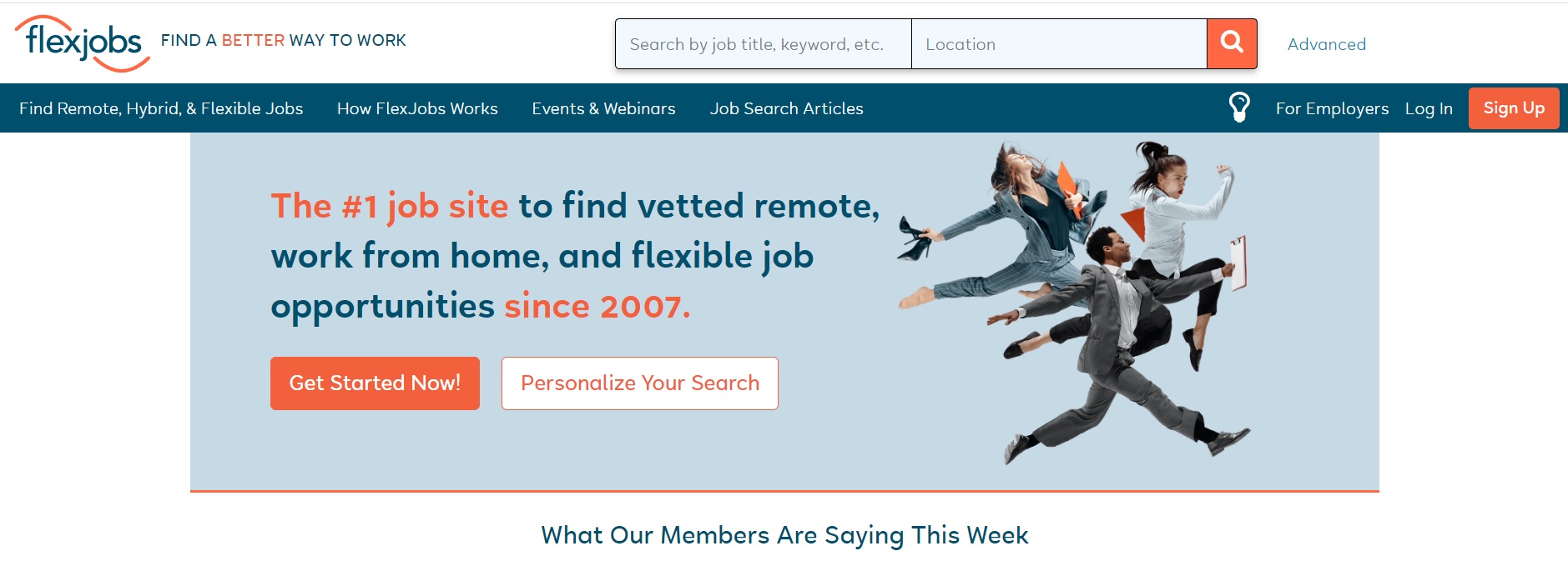 Flexjobs tiene un espacio con eventos y webinars
