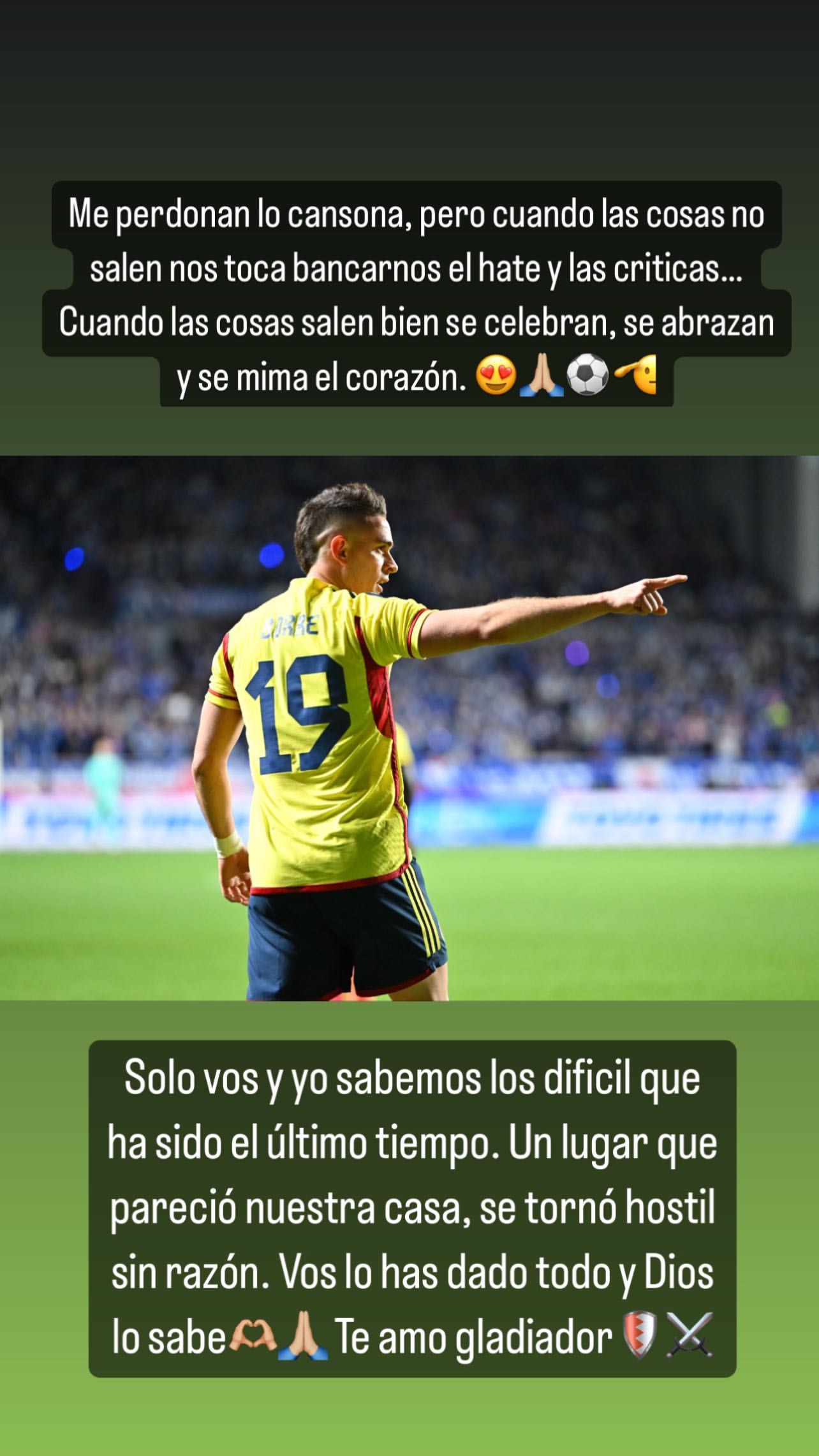 Esposa de Rafael Santos Borré se desahogó por golazo de chilena con  Colombia - Infobae