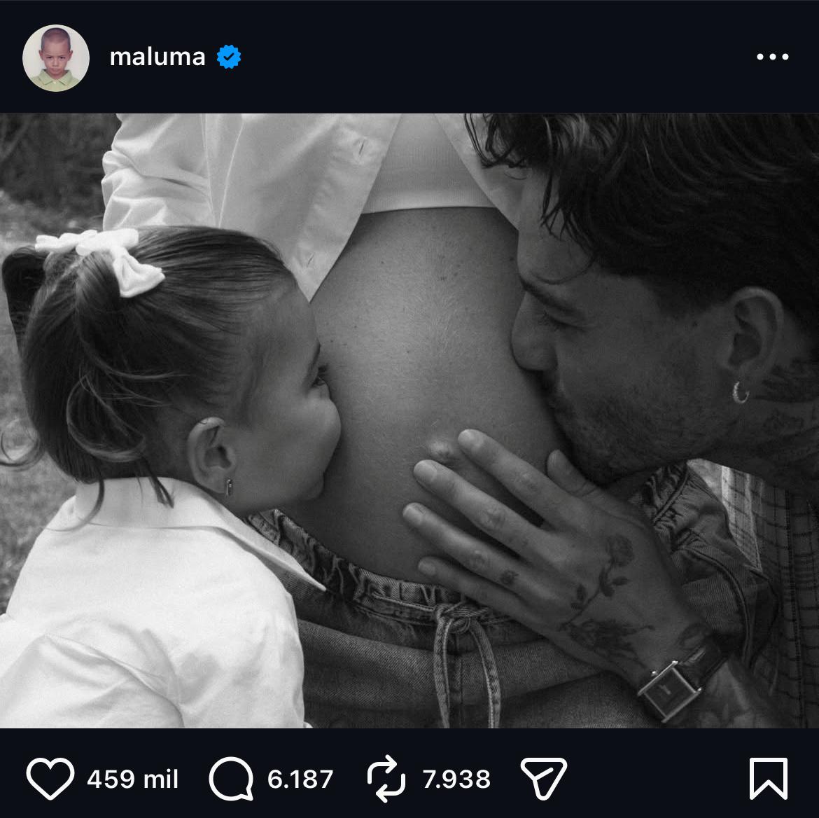 Maluma anunció que será padre por segunda vez: confirmó la noticia a sus seguidores con tierna foto - Infobae