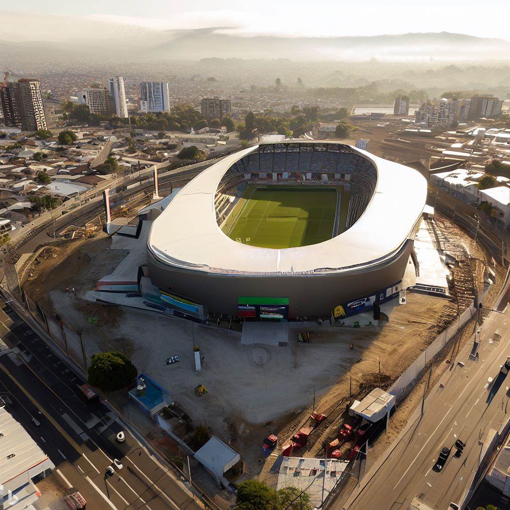 According to Bing Image Creator, in the future the stadium in the city of Cali would look as follows: