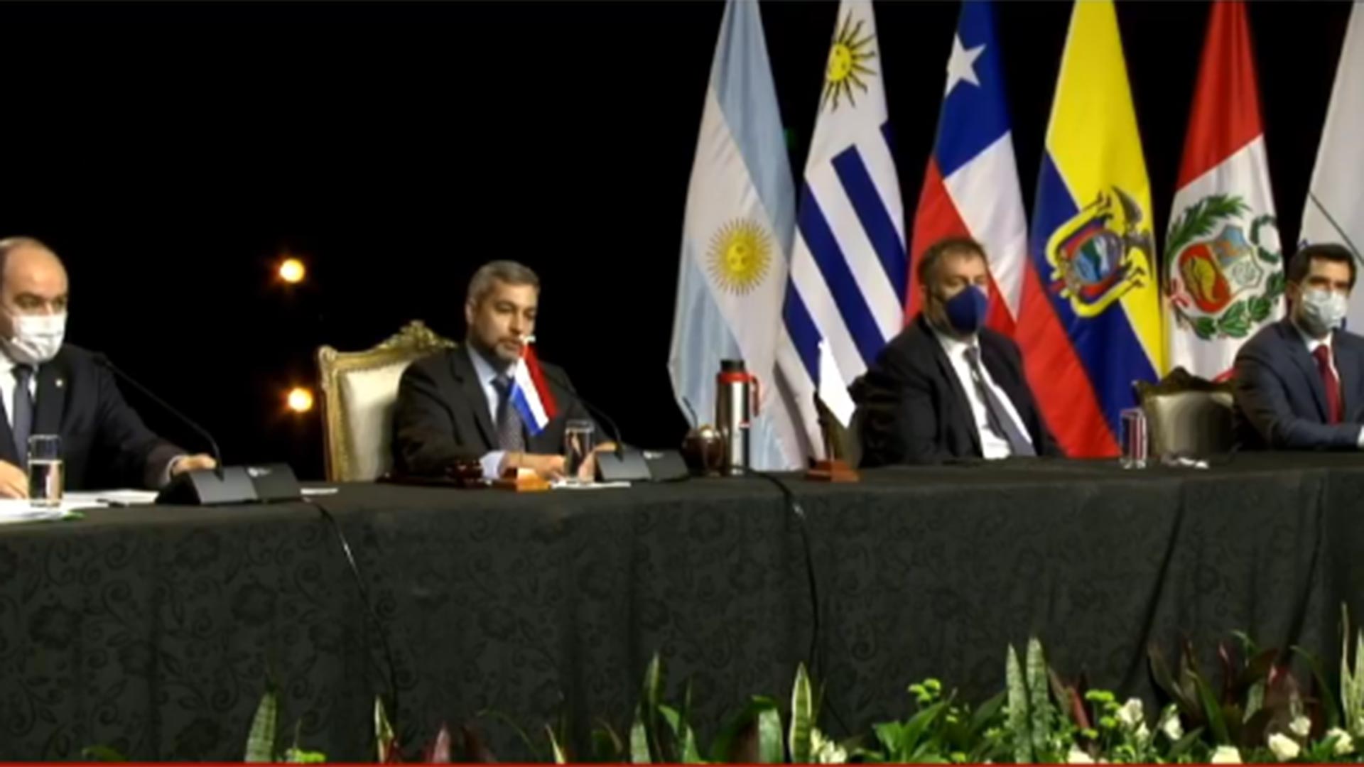 Mario Abdo Benítez abrió la cumbre virtual (captura)