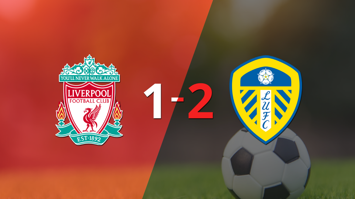 Leeds United superó 2-1 a Liverpool como visitante