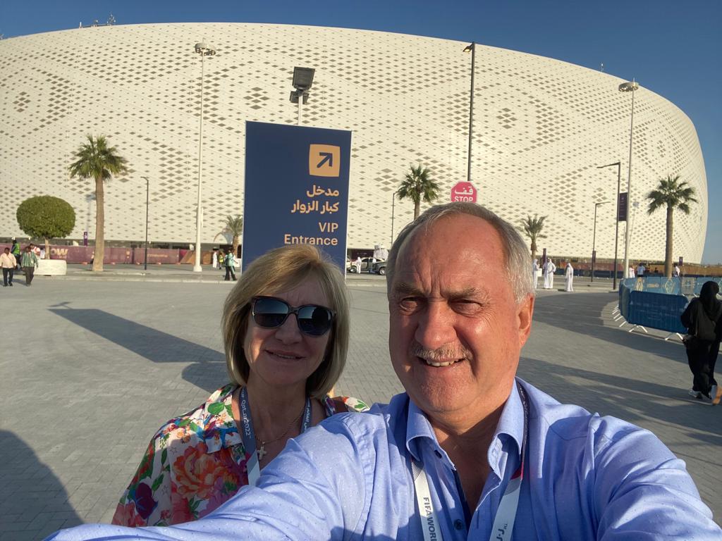 Uli Stielke en Qatar como invitado especial de la FIFA en la Copa del Mundo