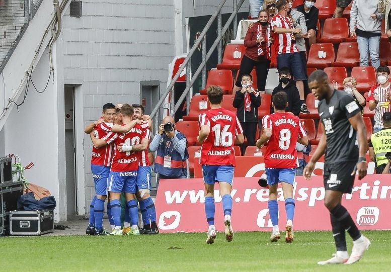 El Sporting de Gijón en partido de LaLiga SmartBank. Foto: LALIGA
