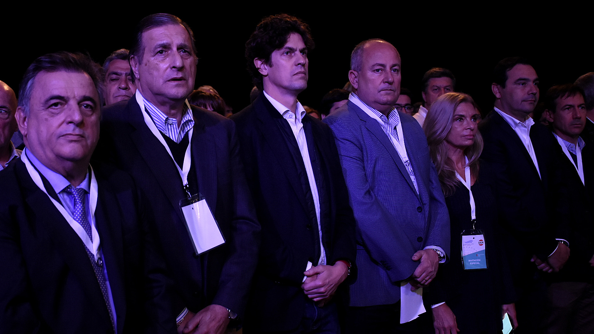 Algunos de los principales dirigentes del radicalismo durante la última convención nacional de la UCR (Nicolás Stulberg)