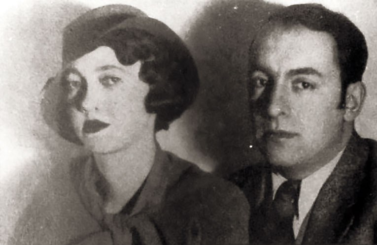 Pablo Neruda con su primera esposa, María Antonieta Hagenaar, la madre de su única hija, Malva Marina.