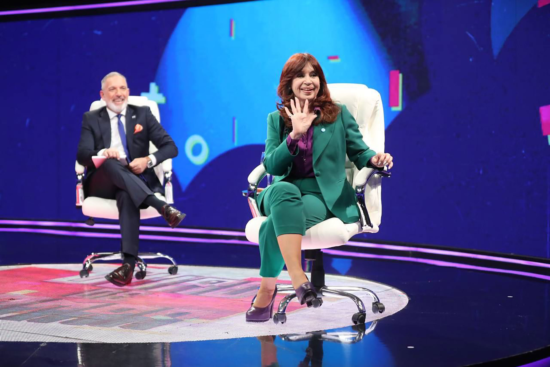 La vicepresidenta Cristina Kirchner en su primera entrevista televisiva a un medio argentino en seis años
