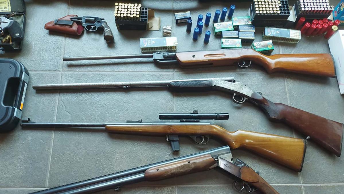 Algunas de las armas secuestradas en San Fernando