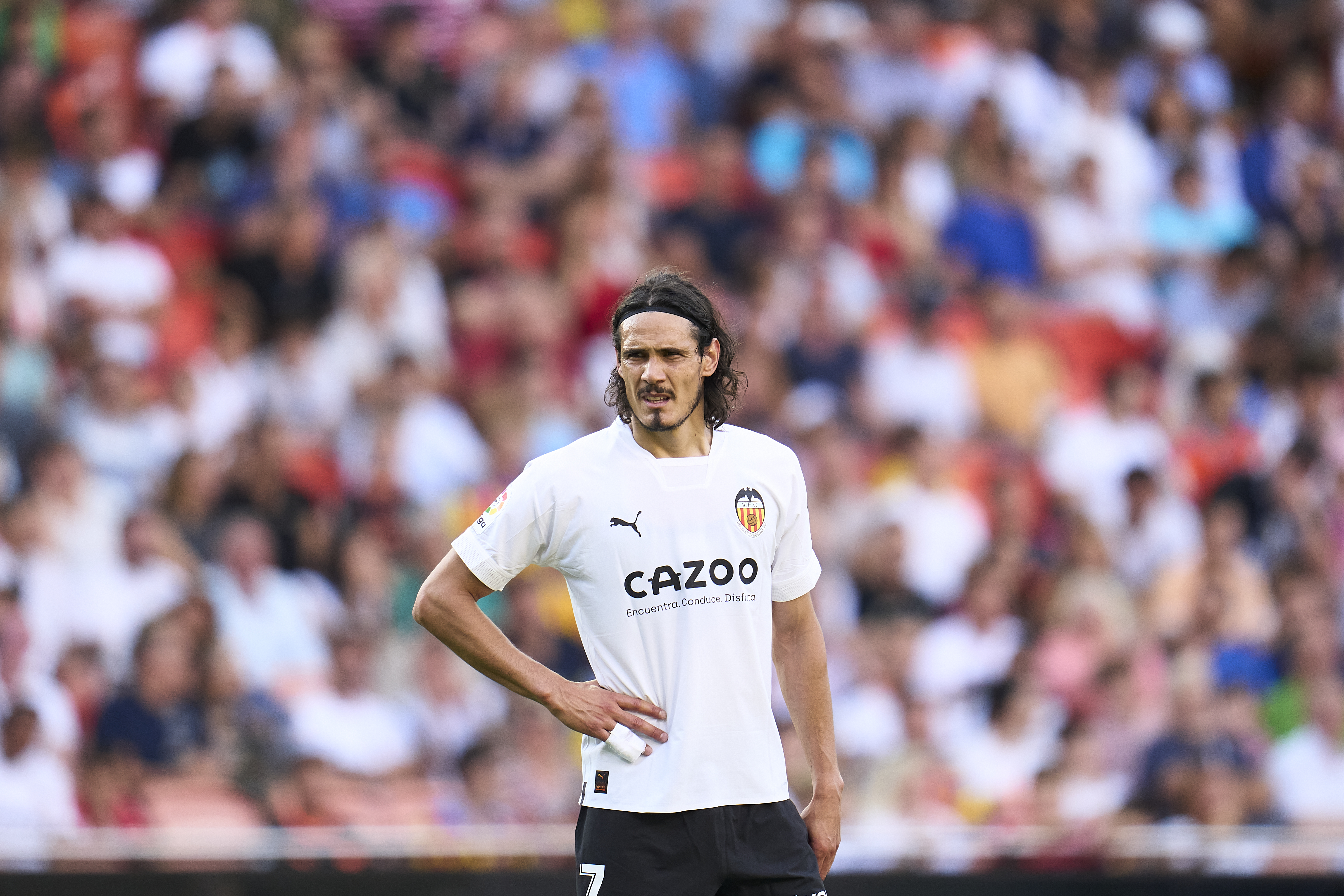 Cavani llegó a Valencia esta temporada y lleva dos goles y una asistencia en cuatro partidos disputados (Getty Images)