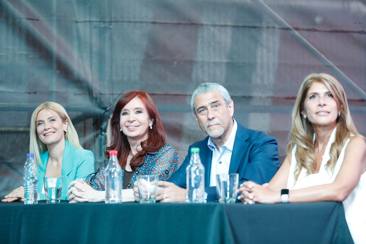 Cristina Kirchner junto al intendente de Avellaneda, Jorge Ferraresi