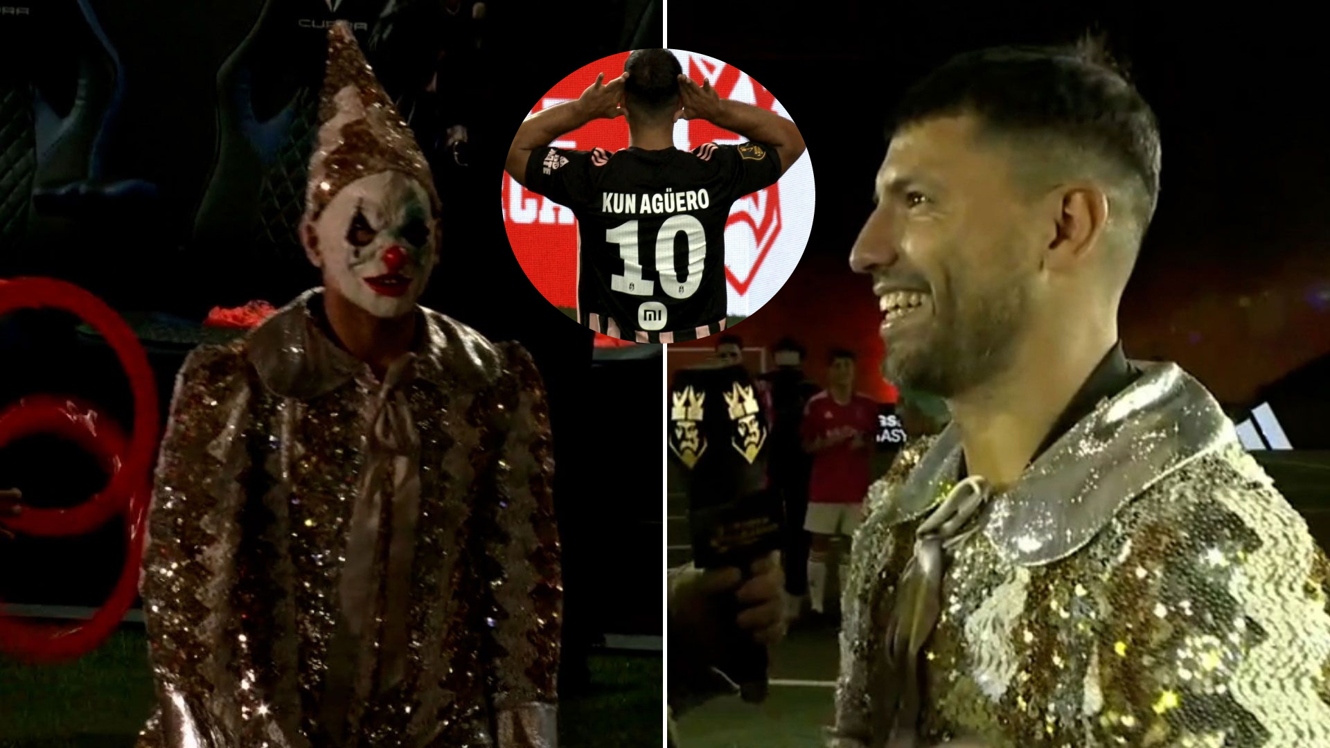 El show del Kun Agüero en su vuelta a las canchas por la Kings League: el “Joker”, un golazo y Topo Gigio dedicado a Ibai Llanos