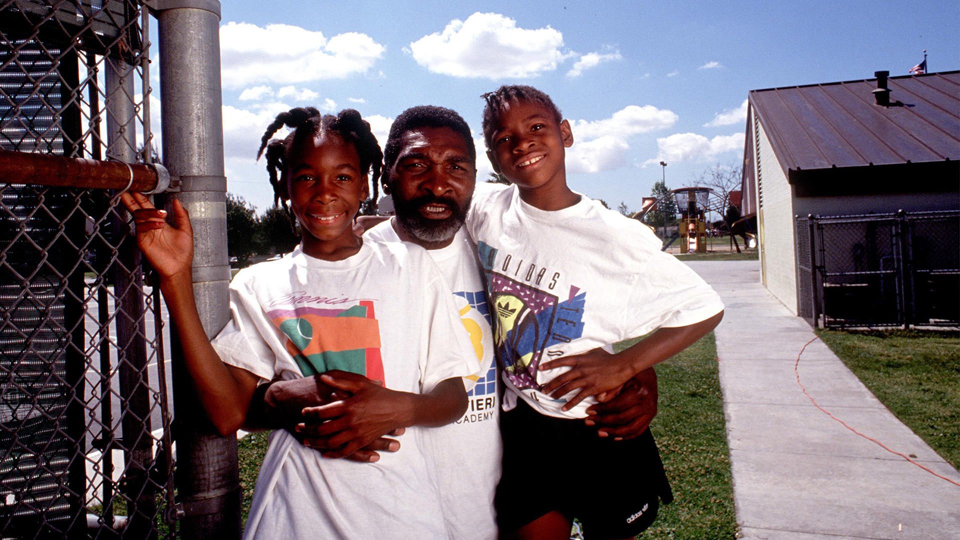  Richard Williams junto a Venus y Serena en 1991 (Getty Images)