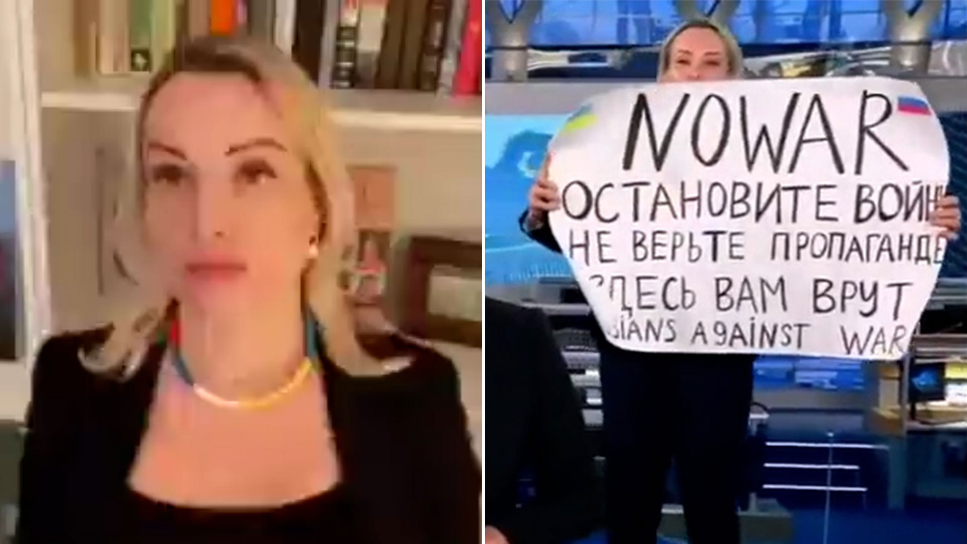  Marina Ovsyannikova interrumpió la señal de un canal de noticias para dar cuenta de su postura en contra de la guerra