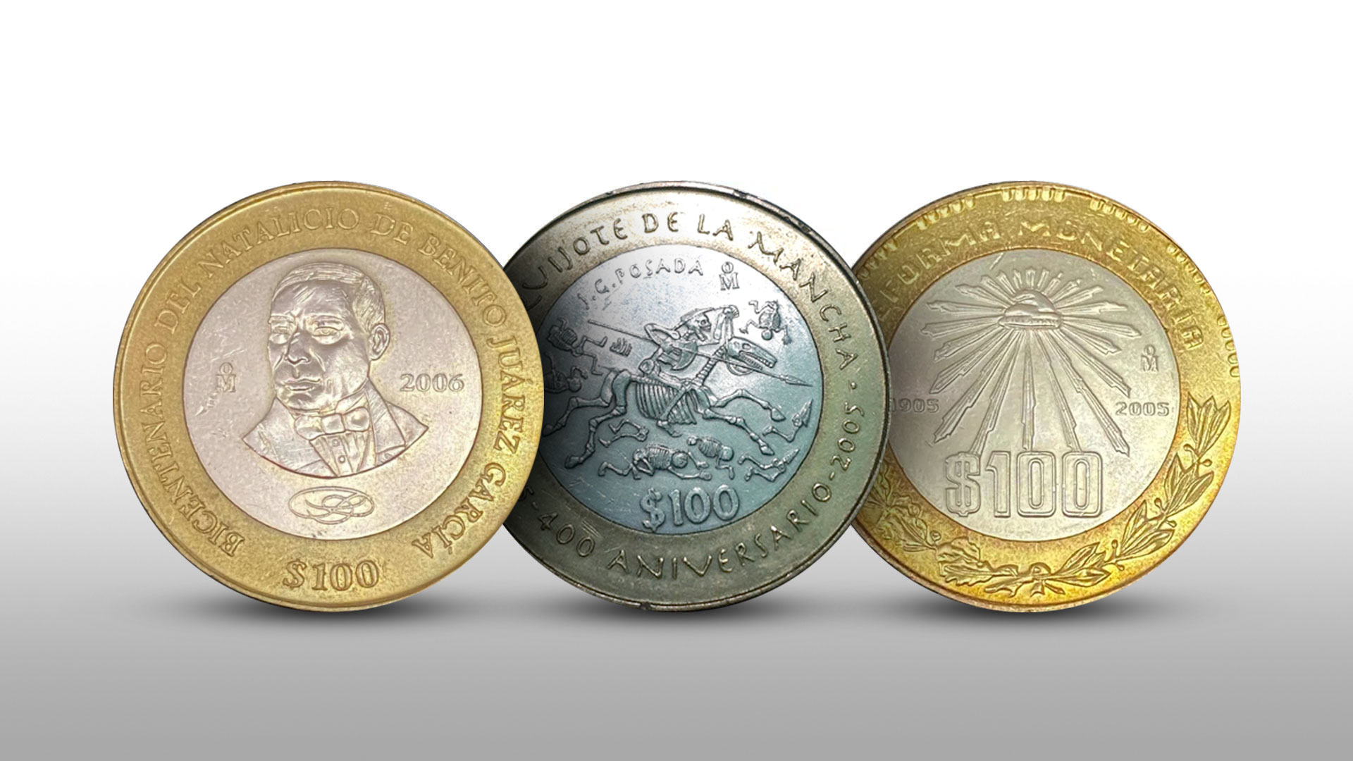 Tres inusuales monedas de 100 pesos superan juntas los más de 24 mil pesos en línea 