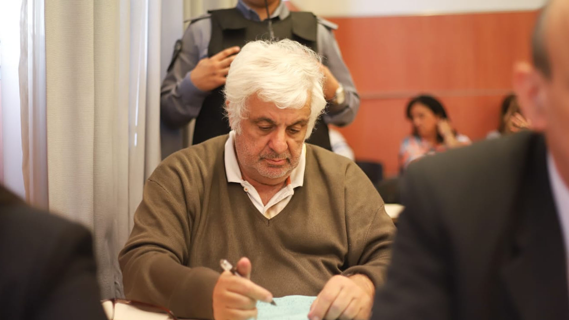Alberot Samid, en una de las audiencias judiciales (Matías Baglietto)