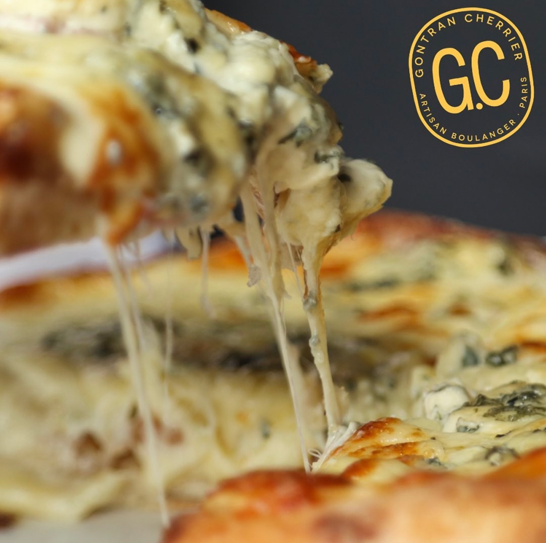 Pizza elaborada a base de queso azul
Foto: @gontrancherrierar