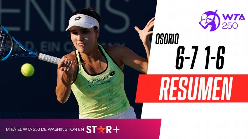 María Camila Osorio debutó con victoria en el torneo WTA 250 de Washington