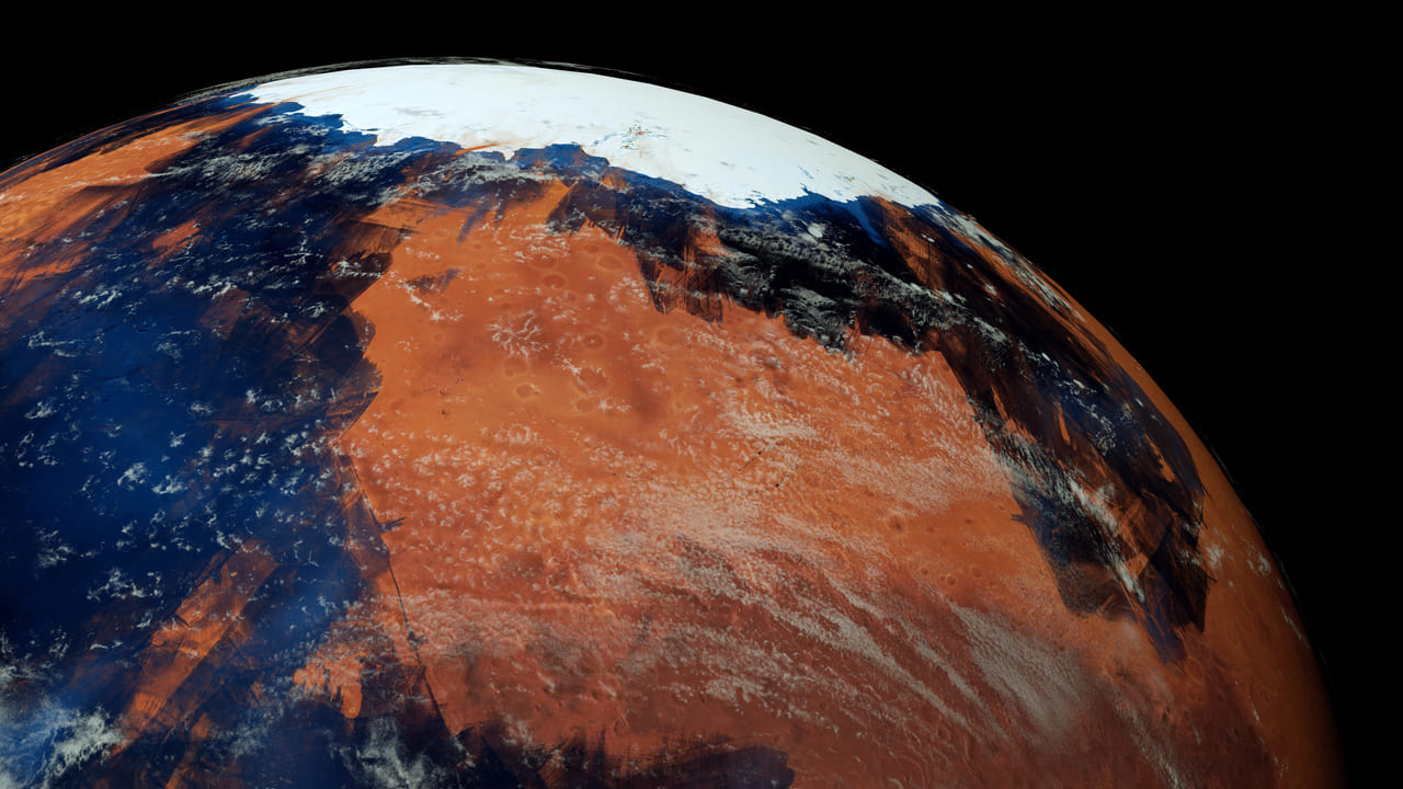 Ilustración de Marte con agua. (foto: El Independiente)