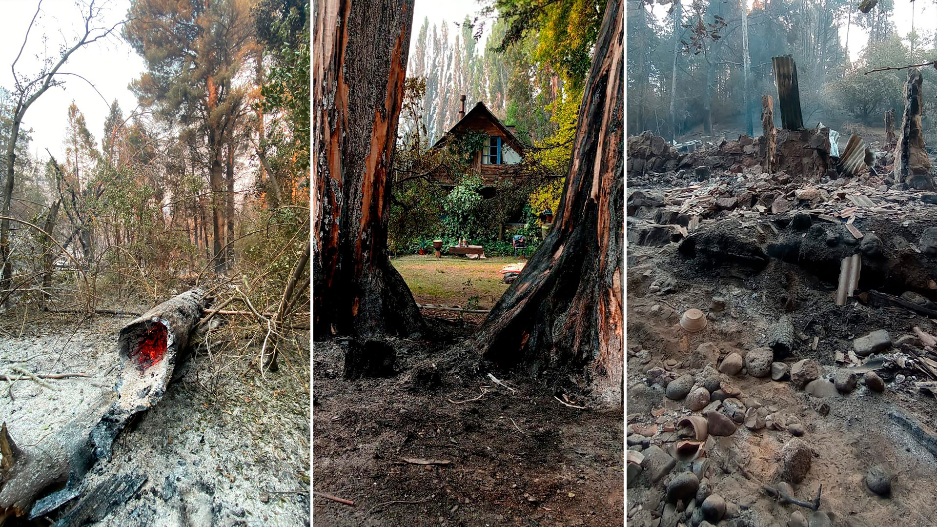 Incendios en Epuyén: una familia acorralada por las llamas, la huida desesperada y la casa que sobrevivió contra todo pronóstico