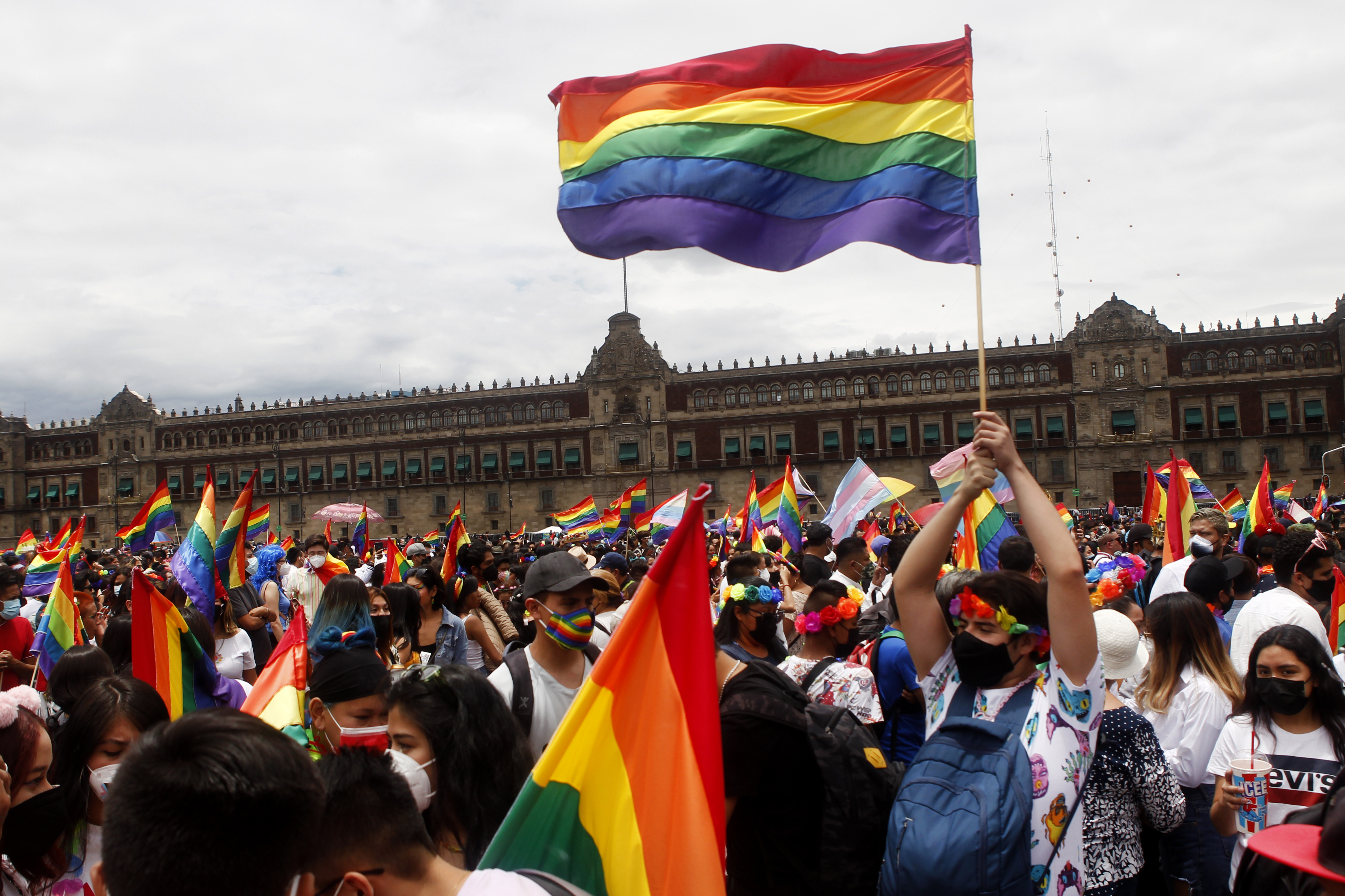 Marcha del Orgullo LGBTTTIQ en Ciudad de México, que tuvo como recorrido del Ángel de la Independencia al Zócalo capitalino. Junio 26, 2021.Foto: Karina Herández / Infobae