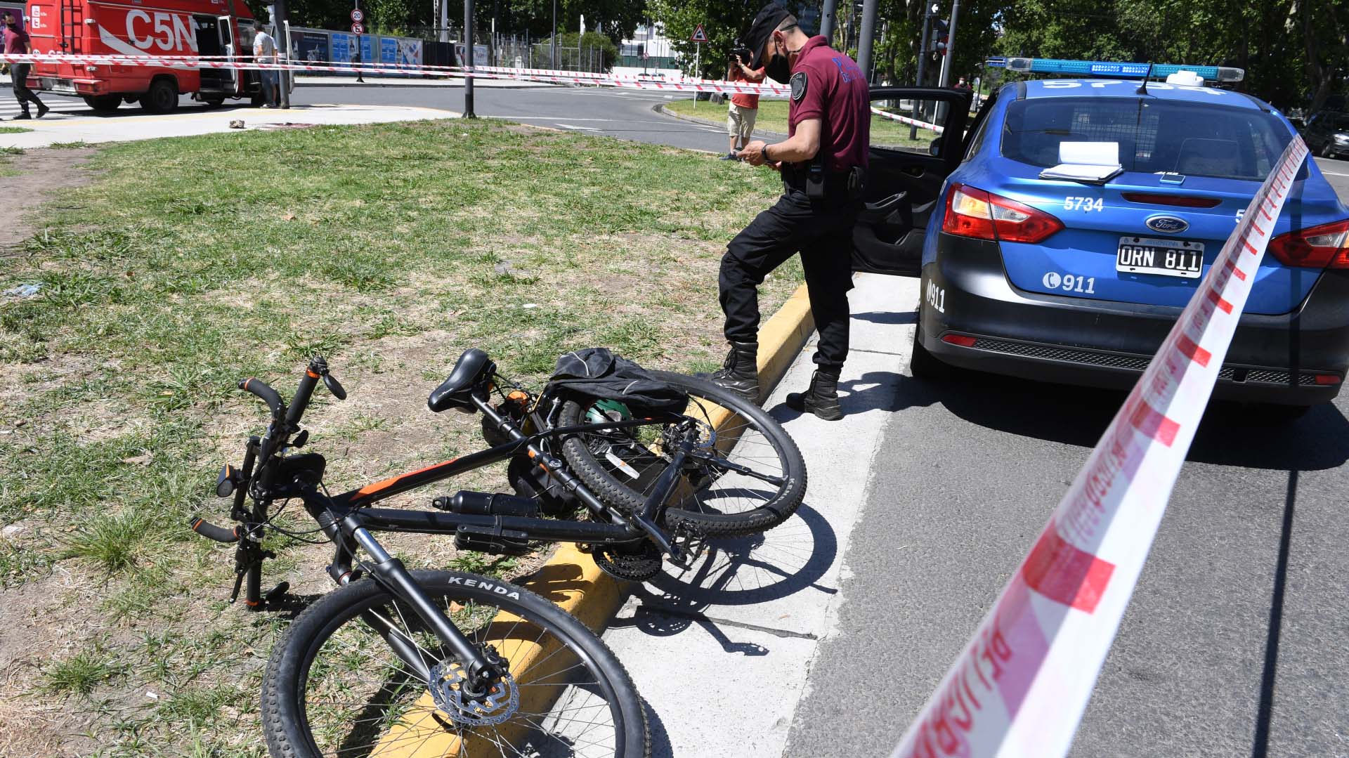 El delincuente no se llevó la bicicleta de la víctima (Maximiliano Luna)
