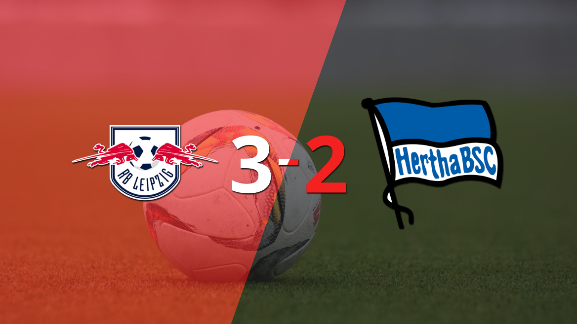 Hertha Berlín cayó 3 a 2 en su visita a RB Leipzig