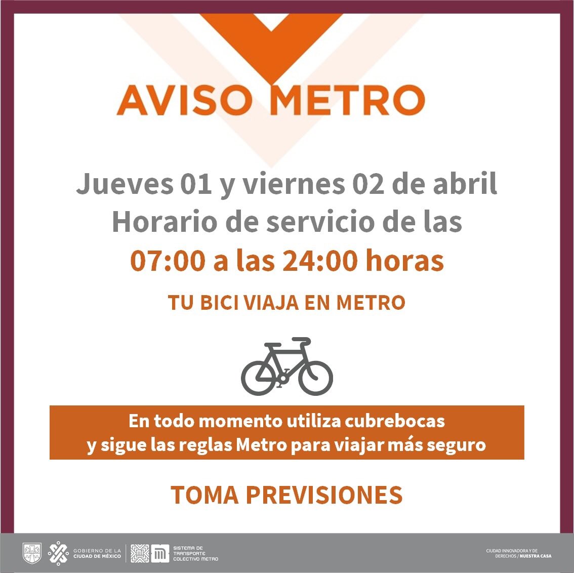 Semana Santa 2021: en qué horario dará servicio el Metro el 1 y 2 de abril  - Infobae