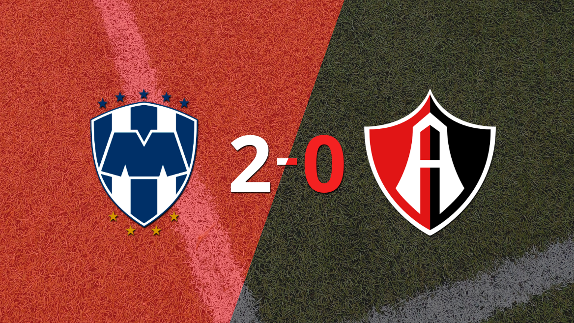 CF Monterrey marcó dos veces en la victoria ante Atlas en el estadio BBVA Bancomer