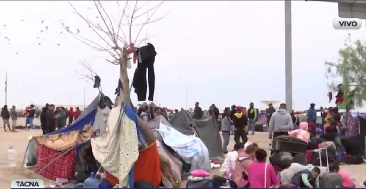 El número de migrantes en la frontera aumentó este martes. (RPP)