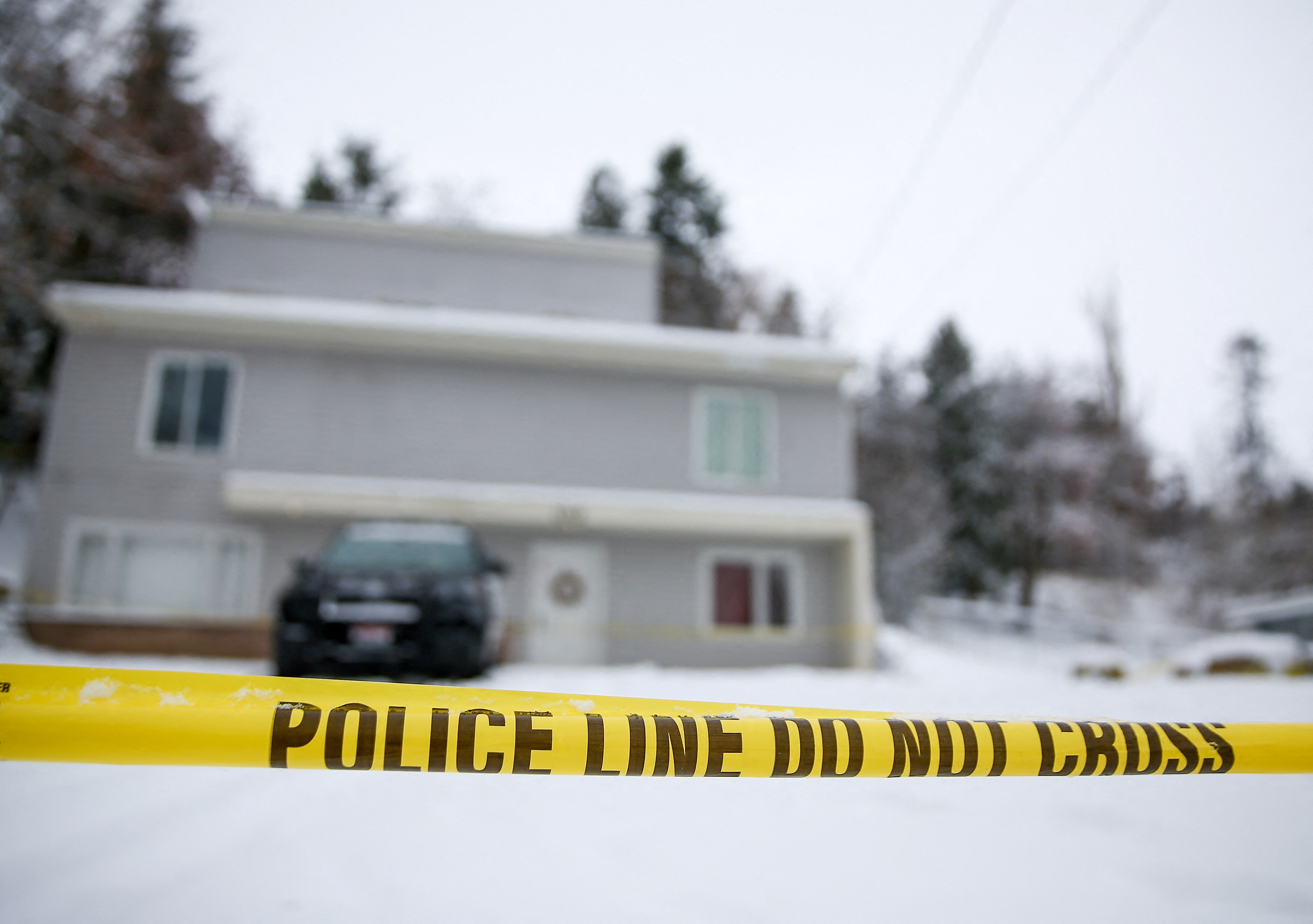 La residenciadonde fueron encontrados muertos los cuatro estudiantes de la Universidad de Idaho (REUTERS/Lindsey Wasson)