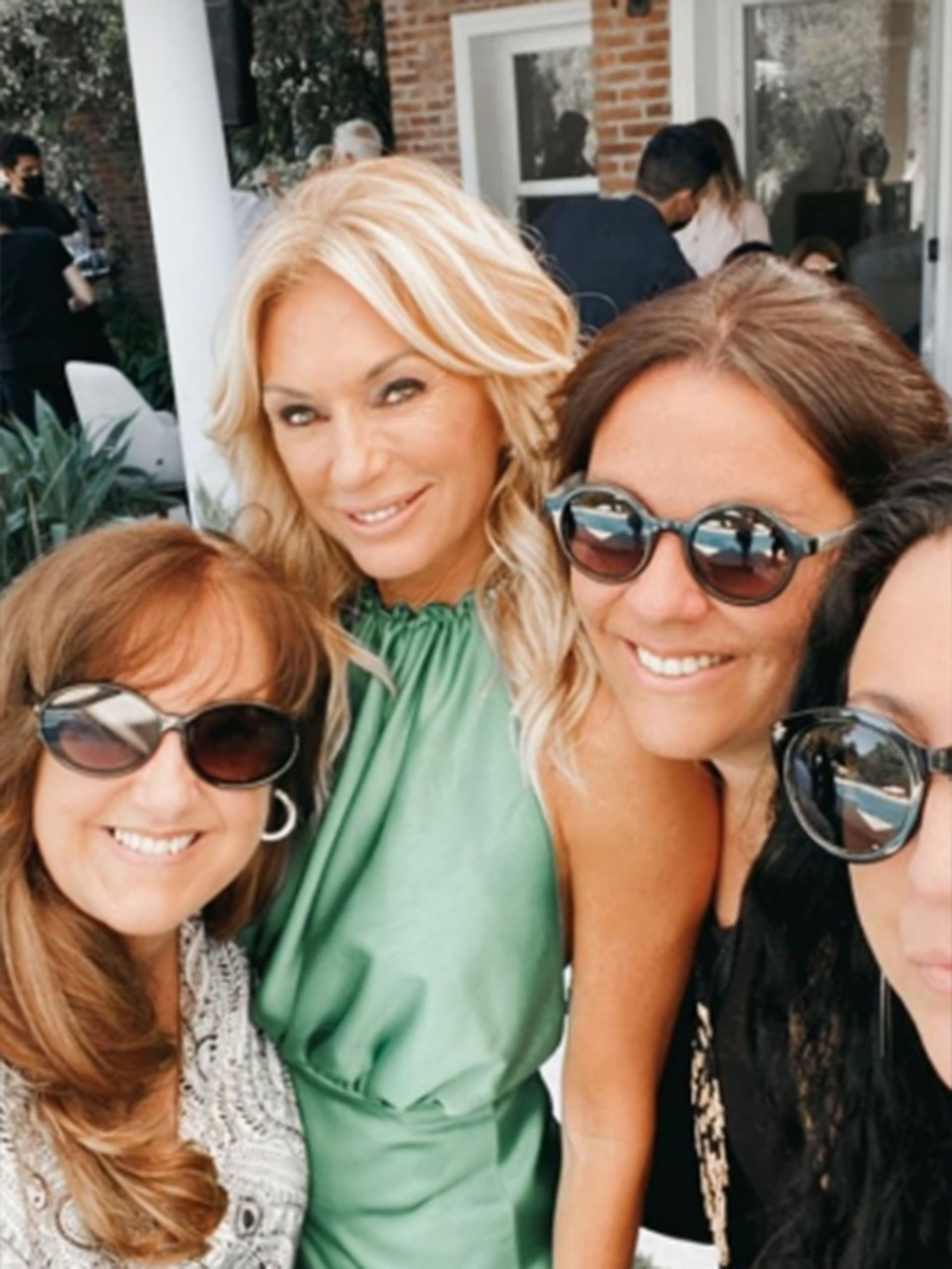 Yanina Latorre with friends at her party