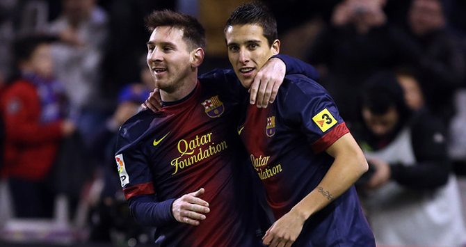 Cristian Tello jugó en el Barcelona con Lionel Messi. (FC Barcelona)