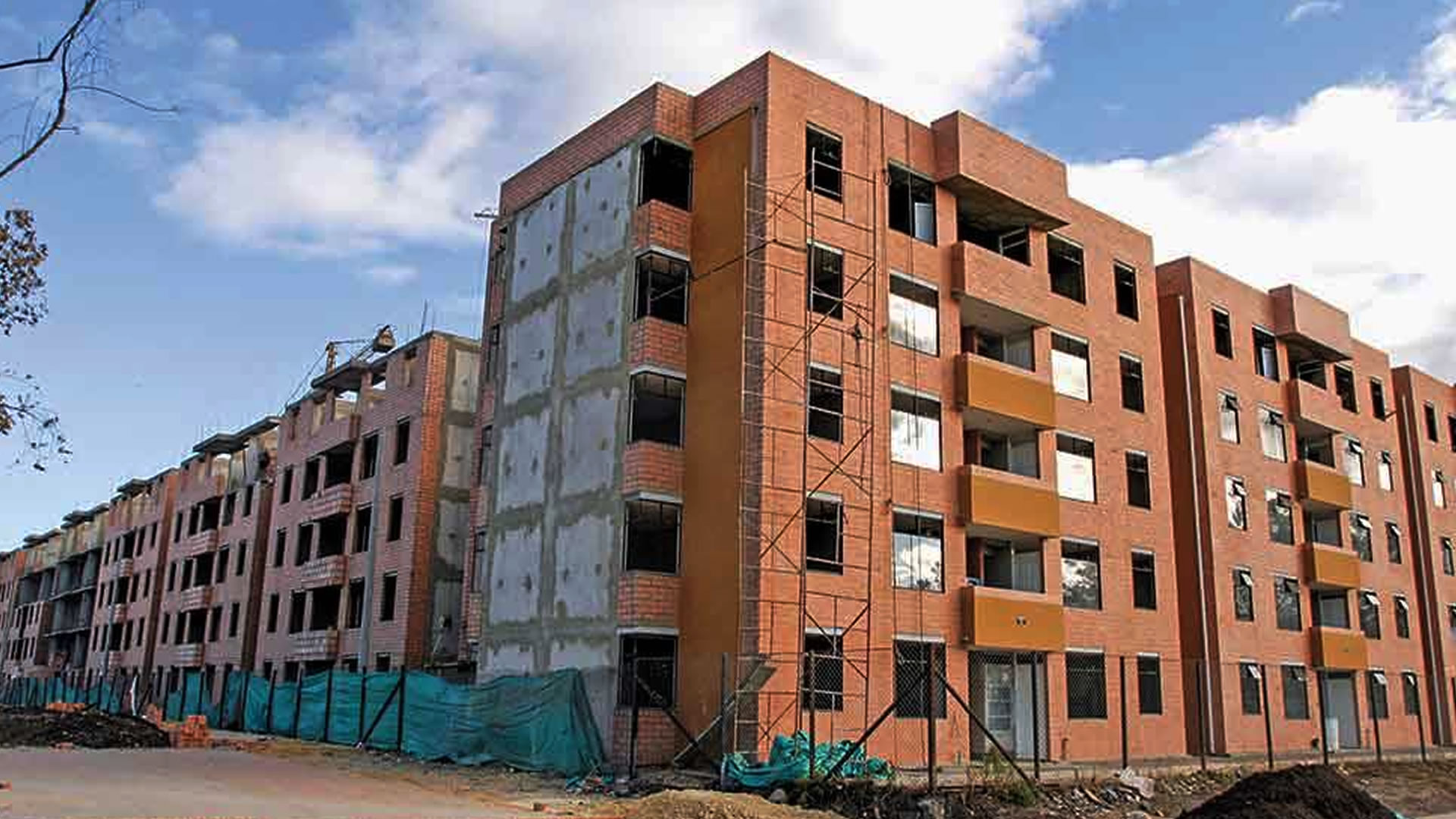 Construcción de viviendas en Colombia. Foto de referencia.