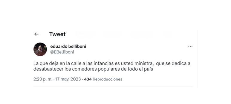 Eduardo Belliboni, referente del Polo Obrero, le respondió a la ministra Victoria Tolosa Paz