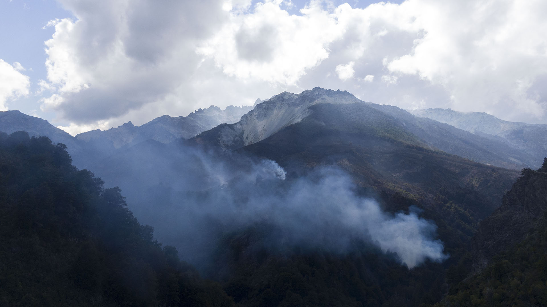 Incendio en El Bolsón: la lluvia bajó la intensidad de las llamas que afectaron a unas 220 hectáreas de vegetación